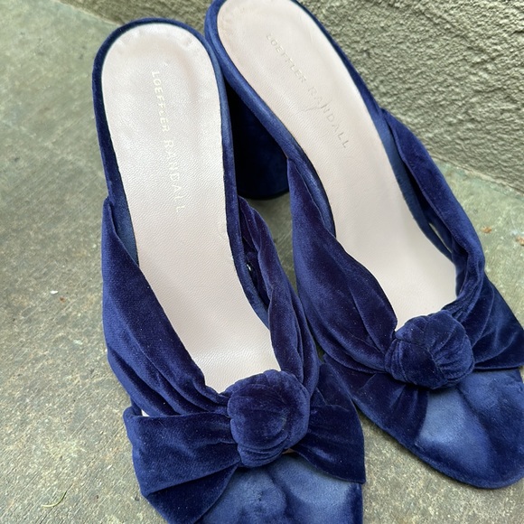 Loeffler Randall Coco Knotted Velvet Block Heel 10 - Picture 4 of 6